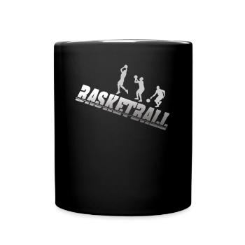 Basketball Geschenkidee Sport Design - Tasse einfarbig - Schwarz - Vorne