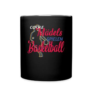 Basketball Geschenkidee Sport Design - Tasse einfarbig - Schwarz - Vorne