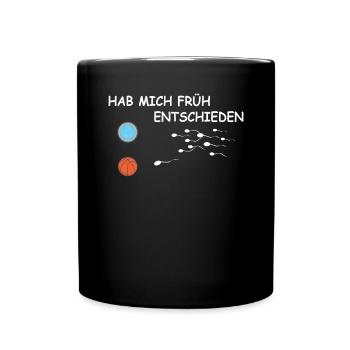 Basketball Geschenkidee Sport Design - Tasse einfarbig - Schwarz - Vorne