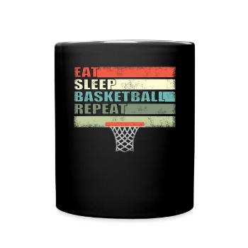 Basketball Geschenkidee Sport Design - Tasse einfarbig - Schwarz - Vorne