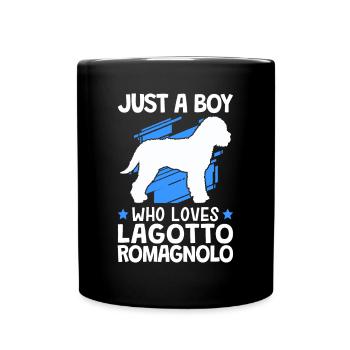 Only a boy who loves Lagotto Romagnolo - Full Colour Mug - black - Front