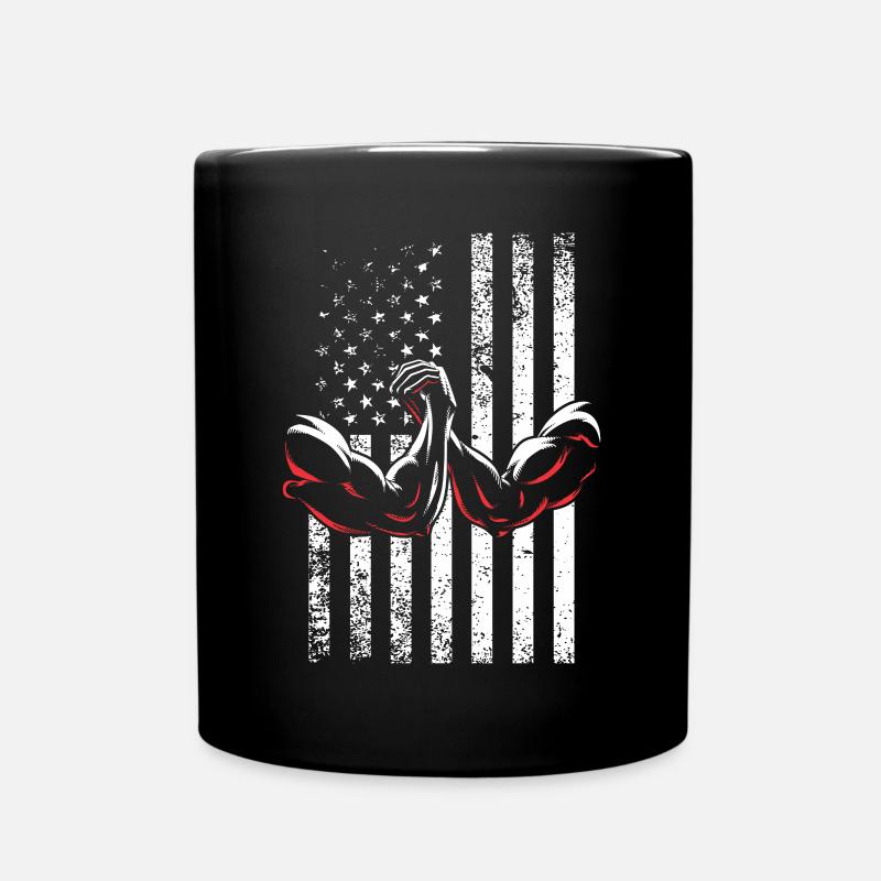 Patriotic Arm Wrestling For Arm Wrestler - Tasse einfarbig - Schwarz