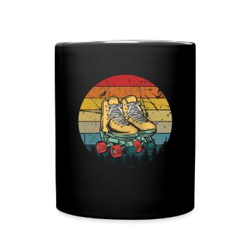 Patins à roulettes Patins à roues alignées Cadeau femme homme - Mug uni - noir - Devant