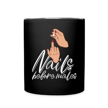 Nägel Vor Männern Nageldesignerin - Tasse einfarbig - Schwarz - Vorne