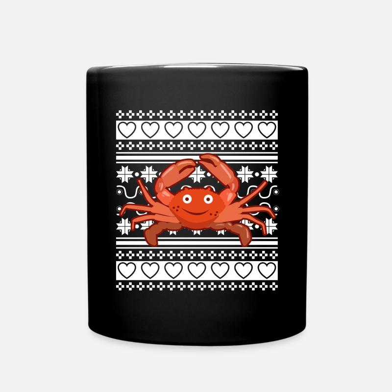 Ugly Christmas Sweater Tshirt Weihnachten Krabben - Tasse einfarbig - Schwarz