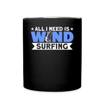 Windsurfing Board And Sail Windsurfing Gear Wind S - Full Colour Mug - black - Front