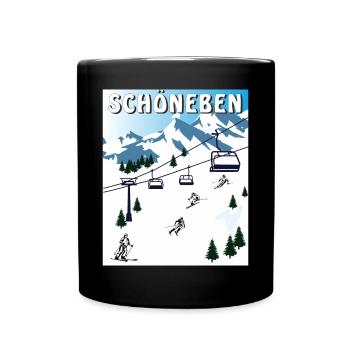 SCHI FAHREN SCHÖNEBEN - Tasse einfarbig - Schwarz - Vorne