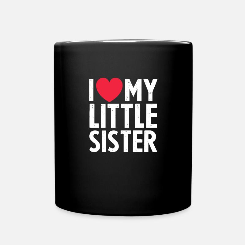 Schwester - Tasse einfarbig - Schwarz