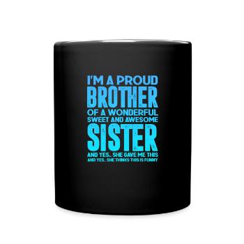 Soeur - Mug uni - noir - Devant