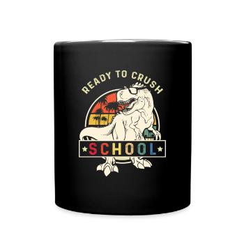 Ready To Crush School Dinosaur - Full Colour Mug - black - Front