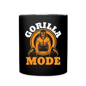 Gorilla Mode Ape Lover Monkey Whisperer Zookeeper - Full Colour Mug - black - Front