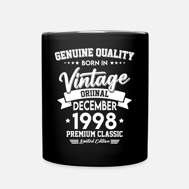 Né en décembre 1998 Original Vintage - Mug uni - noir