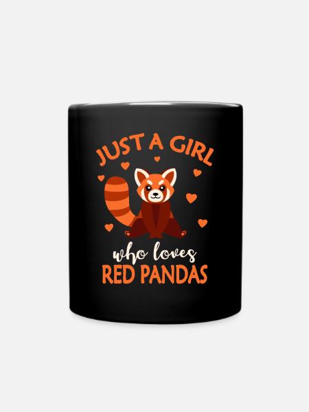Juste une fille qui aime les pandas roux Red Panda Girls K - Mug uni - noir