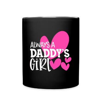 Toujours un papa fille chemise fille filles filles femmes - Mug uni - noir - Devant