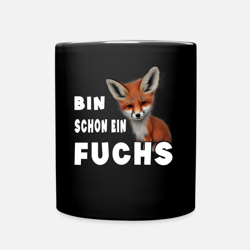Bin schon ein Fuchs - Tasse einfarbig - Schwarz