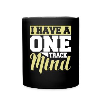 Ich Habe Eine One -Track - Tasse einfarbig - Schwarz - Vorne
