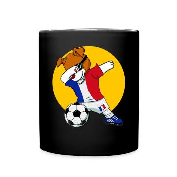 France Soccer UK Uniformes Jack Russell - Mug uni - noir - Devant