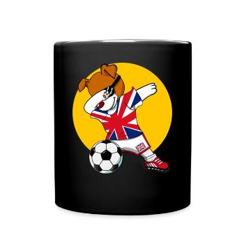Uniformes britanniques de football britannique Jack Russell Terrier - Mug uni - noir - Devant