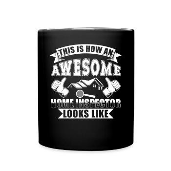 Building Inspector Gift - Full Colour Mug - black - Front