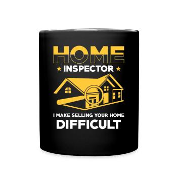 Building Inspector Gift - Full Colour Mug - black - Front