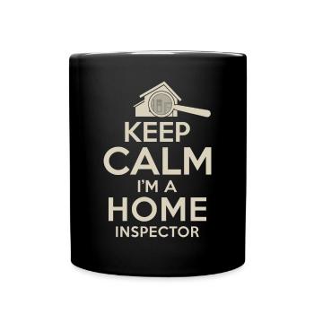 Building inspector Spruch - Full Colour Mug - black - Front