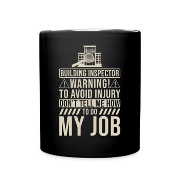 Building Inspector Gift - Full Colour Mug - black - Front