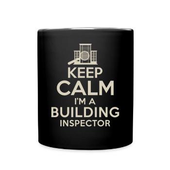 Building inspector Spruch - Full Colour Mug - black - Front
