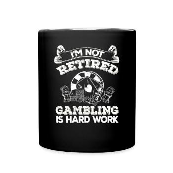 Casino Gambling Slot Machine Card Game - Full Colour Mug - black - Front