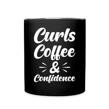Attract coffee and self-confidence - Full Colour Mug - black - Front