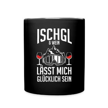 Apres Ski Party Skiurlaub Skifahrer Ischgl - Tasse einfarbig - Schwarz - Vorne