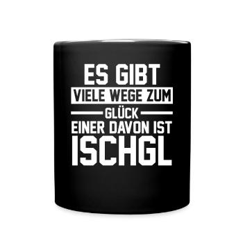 Apres Ski Party Skiurlaub Skifahrer Ischgl - Tasse einfarbig - Schwarz - Vorne
