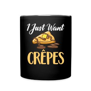 Crepe Gifts for Crepe Lover - Full Colour Mug - black - Front