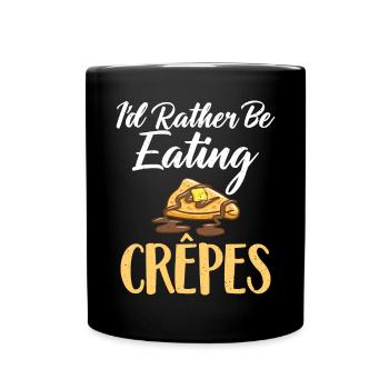 Crepe Gifts for Crepe Lover - Full Colour Mug - black - Front