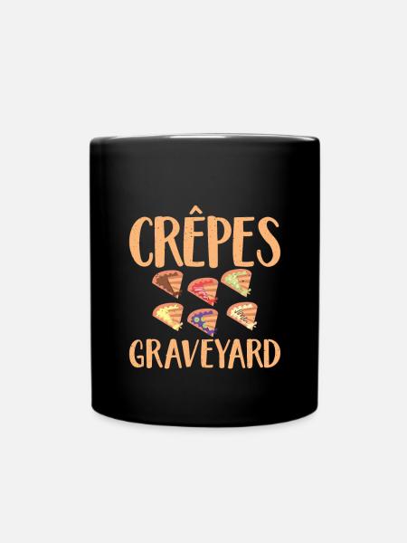 Crepe Geschenke für Crêpe Liebhaber - Tasse einfarbig - Schwarz