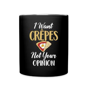 Crepe Gifts for Crepe Lover - Full Colour Mug - black - Front