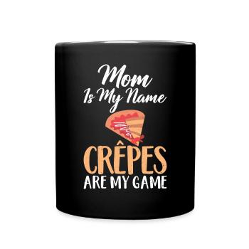Crepe Gifts for Crepe Lover - Full Colour Mug - black - Front
