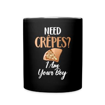 Crepe Gifts for Crepe Lover - Full Colour Mug - black - Front