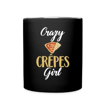 Crepe Gifts for Crepe Lover - Full Colour Mug - black - Front