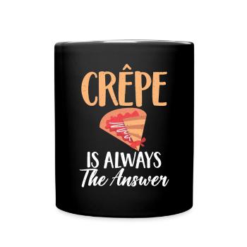 Crepe Gifts for Crepe Lover - Full Colour Mug - black - Front