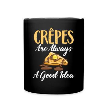 Crepe Gifts for Crepe Lover - Full Colour Mug - black - Front