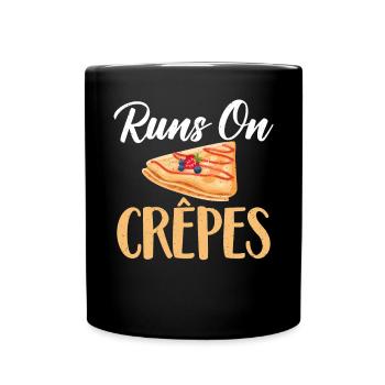 Crepe Gifts for Crepe Lover - Full Colour Mug - black - Front
