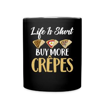Crepe Gifts for Crepe Lover - Full Colour Mug - black - Front