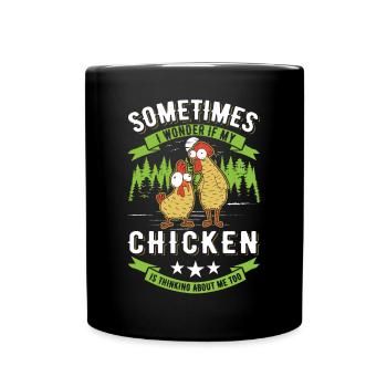 Chickens Chicken Farming Chicken Farmer - Full Colour Mug - black - Front