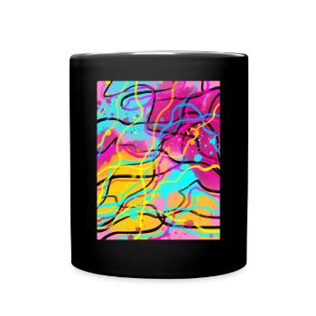 Art Academia Aesthetic Pastel Watercolor - Tasse einfarbig - Schwarz - Vorne