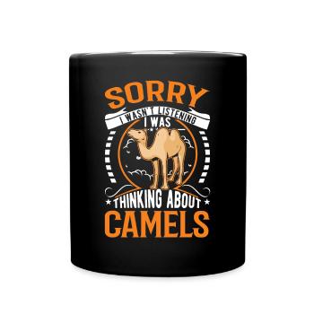 Kamel Dromedar Ägypten Geschenk Großkamel - Tasse einfarbig - Schwarz - Vorne