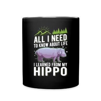 Hippo Cadeau Hippo Hippo Hippo - Mug uni - noir - Devant