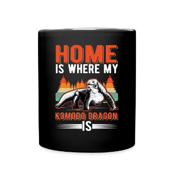 La maison est l’endroit où mon dragon de Komodo est un varan - Mug uni - noir - Devant