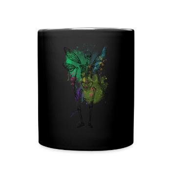 Art Academia Aesthetic Skeleton Fairycore - Tasse einfarbig - Schwarz - Vorne