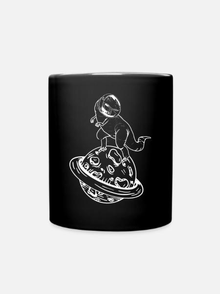 Astronaut Dino Astronaut Aerospace Dinosaur Astron - Tasse einfarbig - Schwarz
