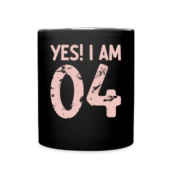 Space Astronaut Kids - Yes! I Am 4 Years Old 4 Bir - Full Colour Mug - black - Front